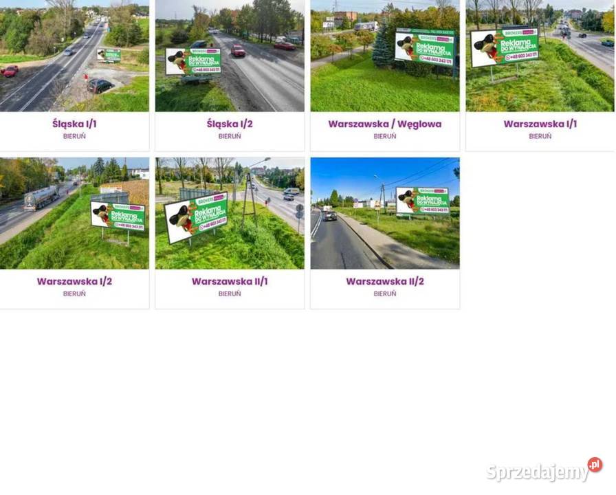 Reklama Billboard Bieruń centrum miasta Wydruk Wynajem powierzchni reklamowej Zator reklama