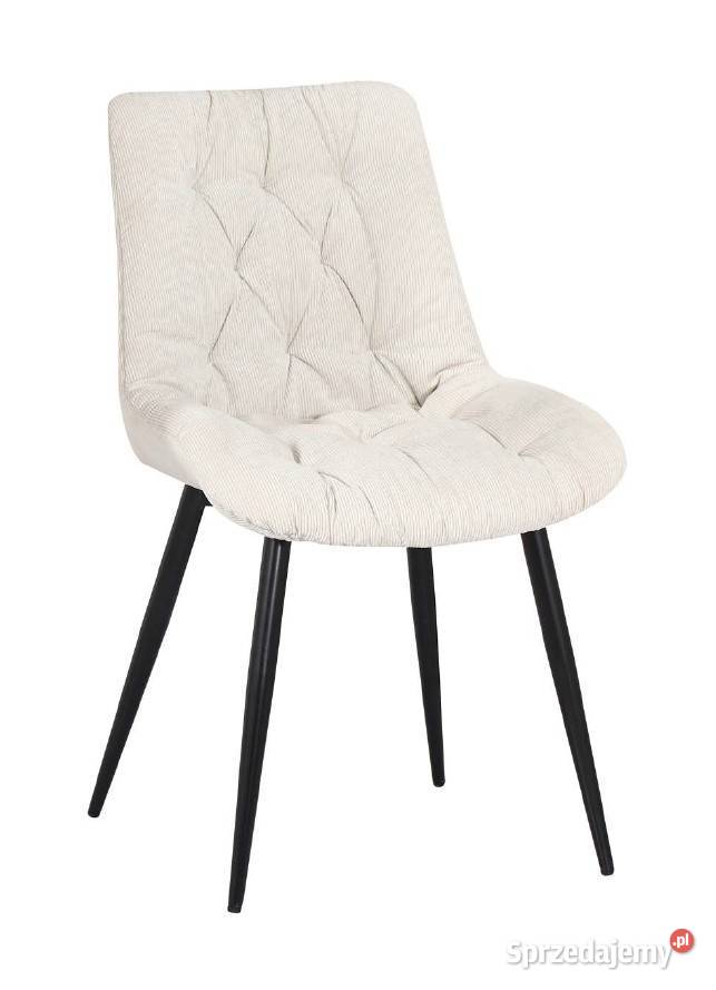 Beżowe Krzesło Tapicerowane Pik Wysyłka 24H Stoły, krzesła, biurka wielkopolskie