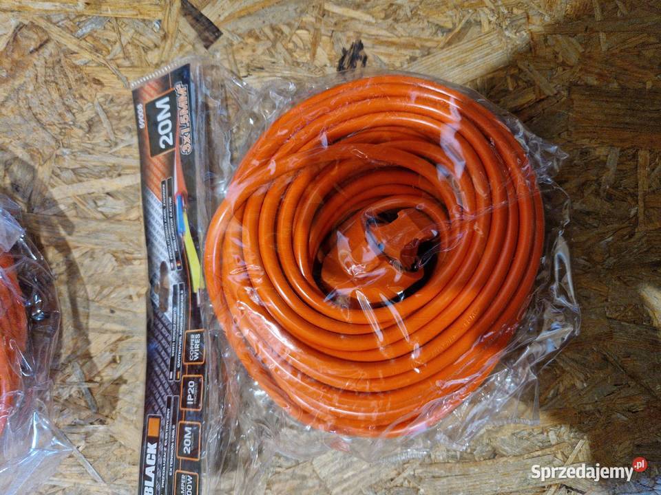 PRZEDŁUŻACZ ELEKTRYCZNY BLACK 20M 3X15MM IP20 wielkopolskie Głogowa