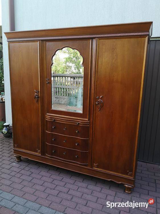 Szafa Duża Dębowa Stara Antyk Stanie Okazja Meble
