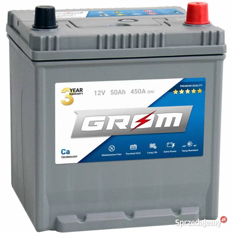 Akumulator GROM Premium 50Ah 450A EN Japan DTR Siedlce