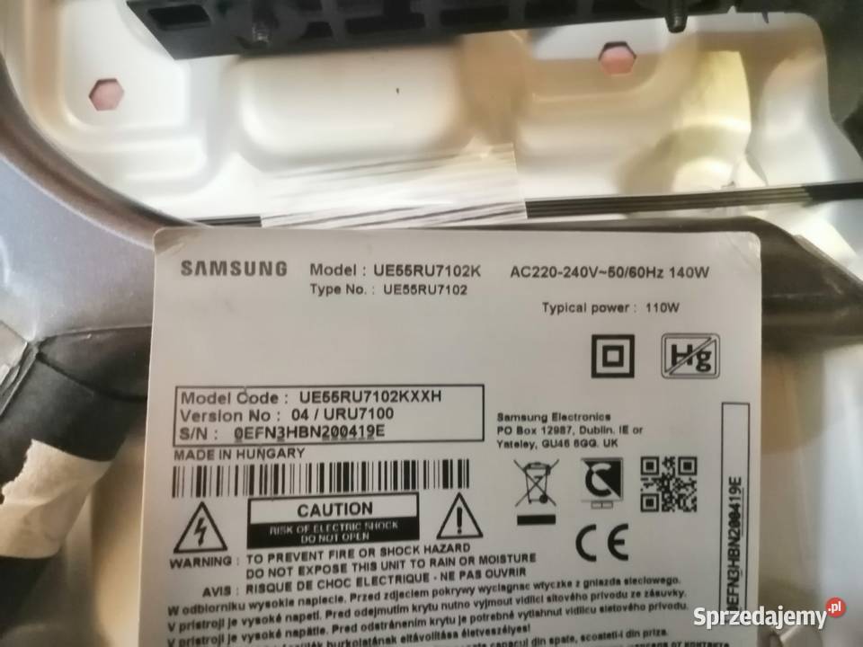 Podstawa Podswietlenie UE55RU7102K Bydgoszcz