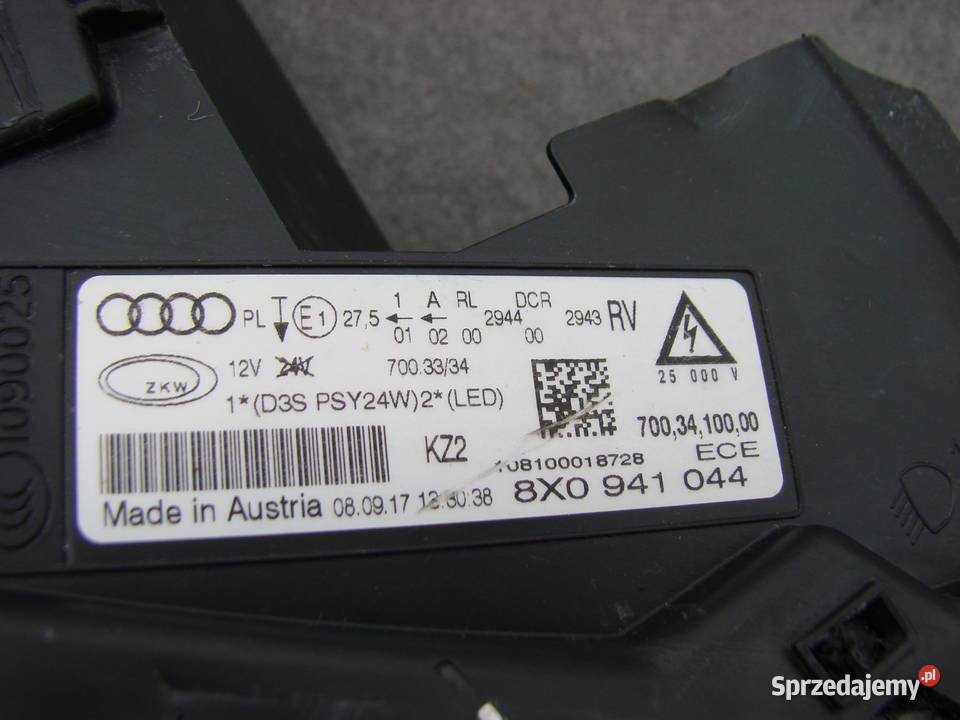 Audi A1 8X0 Bixenon LED ORG EU Mielec