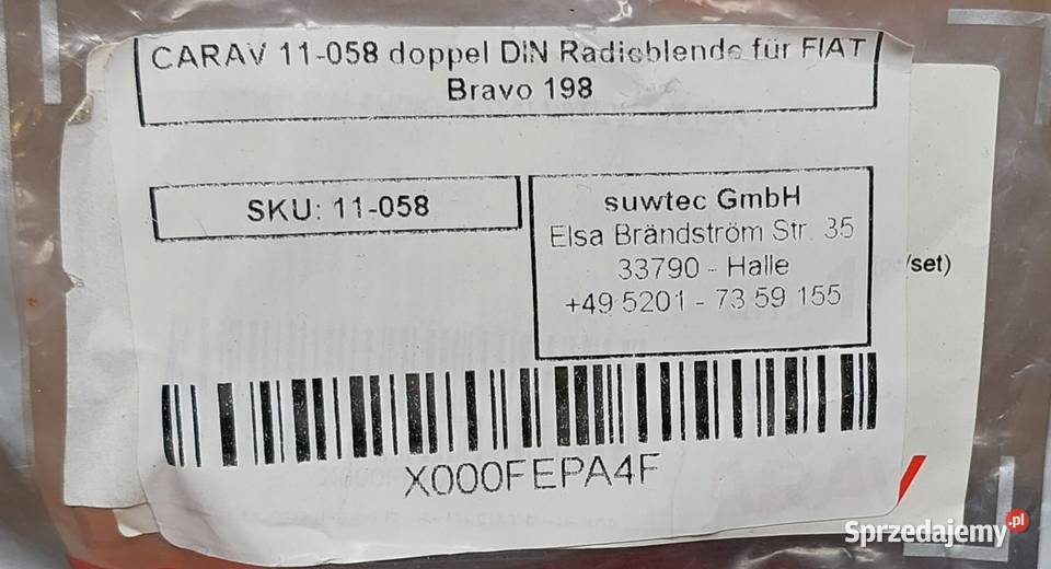 CARAV 11058 OBUDOWA RAMKA RADIA 2 DIN FIAT BRAVO Mielęcin