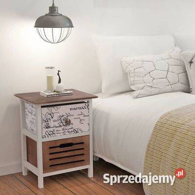 vidaXL Szafki nocne 2 drewniane242883 Nocne