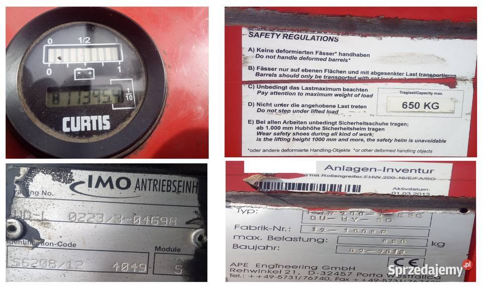 APE elektryczny wózek obrotnica do przewozu bel Brodnica