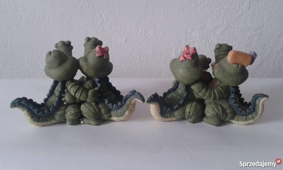 Figurki krokodyle para 2 sztuki wymiary 13 x 19 mazowieckie Konstancin-Jeziorna