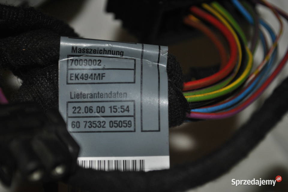 Wiązka lewego fotela BMW E46 E64 kabriolet Układ elektryczny Poręba