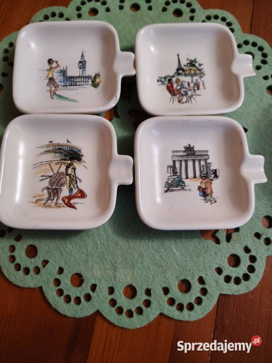 Popielniczki Vintage ręcznie malowane Legnica