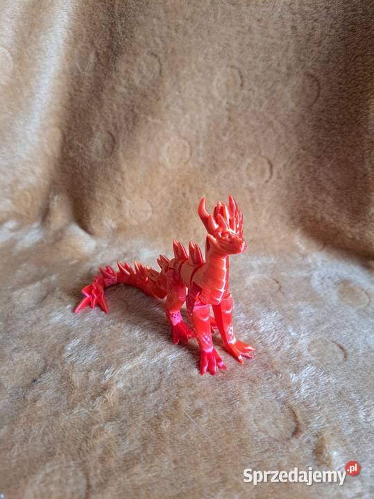 Figurka 3D pomarańczowy smok Kraków