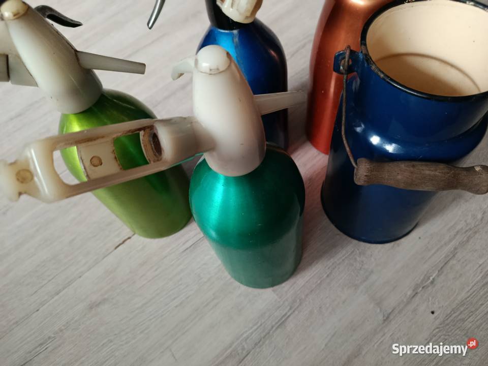 Dwa stare syfony z PRL kanka dekoracja 1 sztukę Choszczno