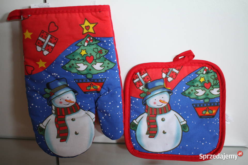 rękawice łapki kuchenne święta prezent komplet Toruń