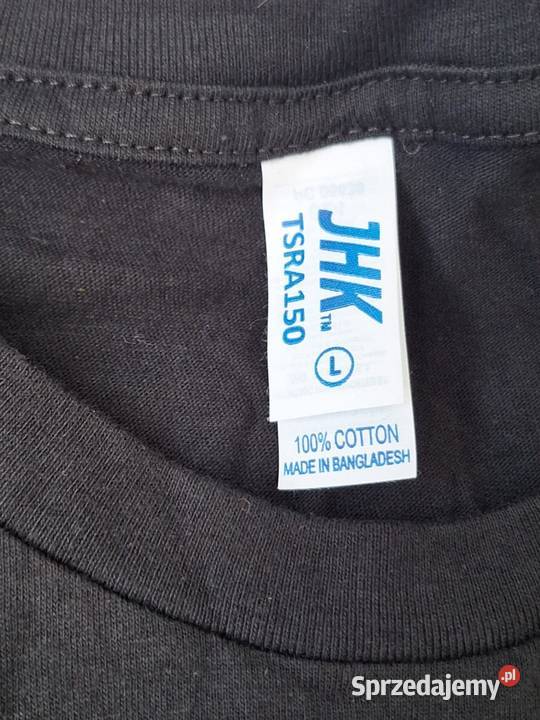 koszulka tshirt męska L JHK nowa czarna Krosno