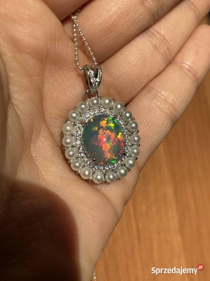 Duża zawieszka z opalem etiopskim Warszawa