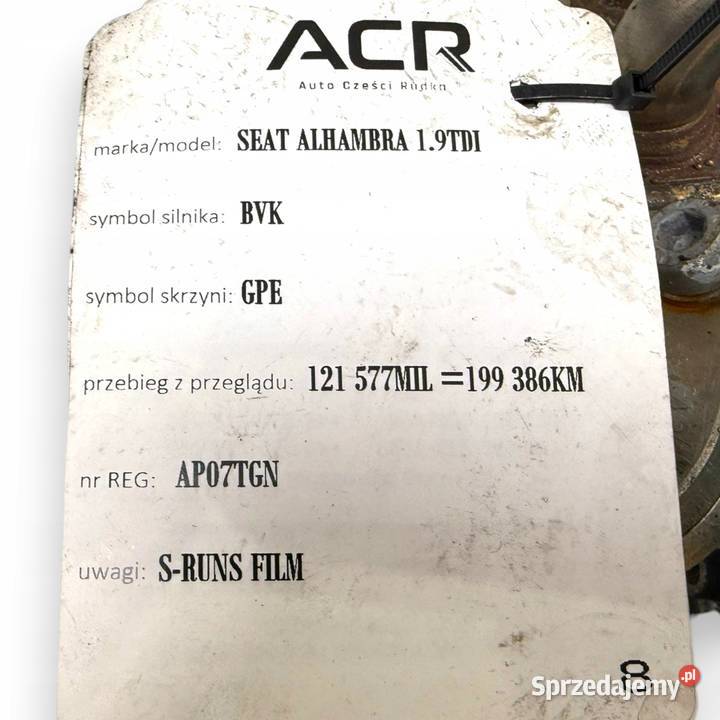 SILNIK BVK VW Sharan Seat Alhambra Ford Galaxy Silniki i osprzęt Chełm sprzedam