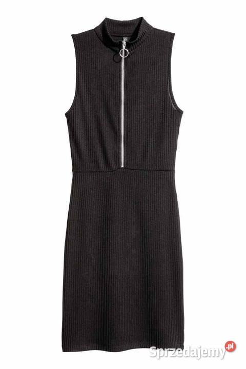 Czarna sukienka Hm zamek suwak sip ołówkowa Ołówkowa  Toruń