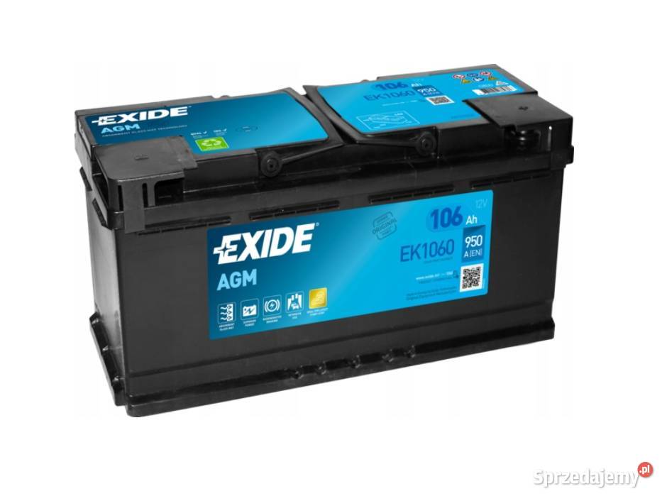 Akumulator Exide AGM STARTSTOP EK1060 106Ah 950A Tarnów
