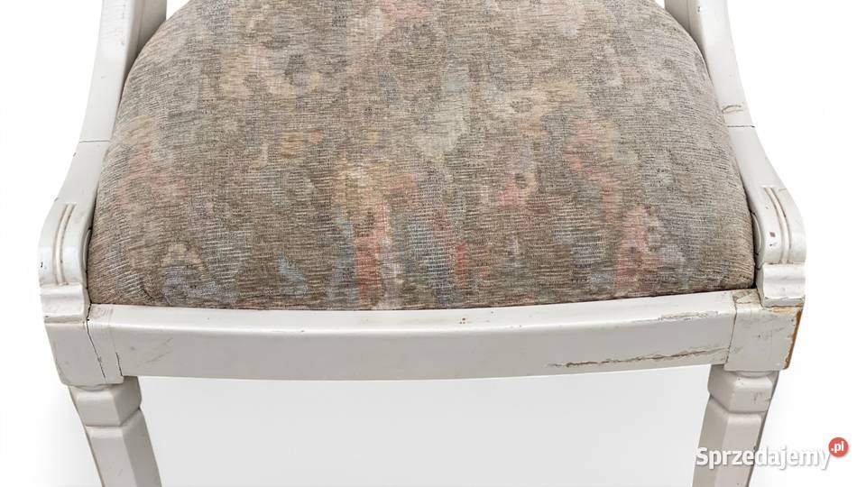 Stylowy biały stolik z czterema krzesłami zachodniopomorskie sprzedam