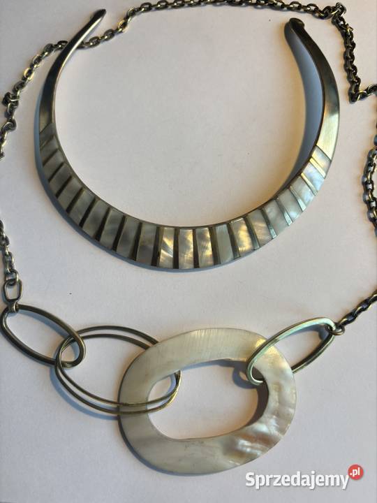 Kolia choker mosiądz z masą perłową