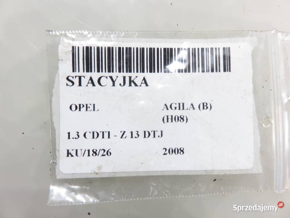 STACYJKA OPEL AGILA B H08 SLS18 3397062J10 osobowe