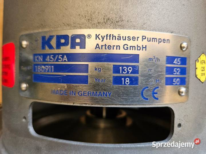Pompa wysokociśnieniowa KPA KN 455A 11 Krotoszyn