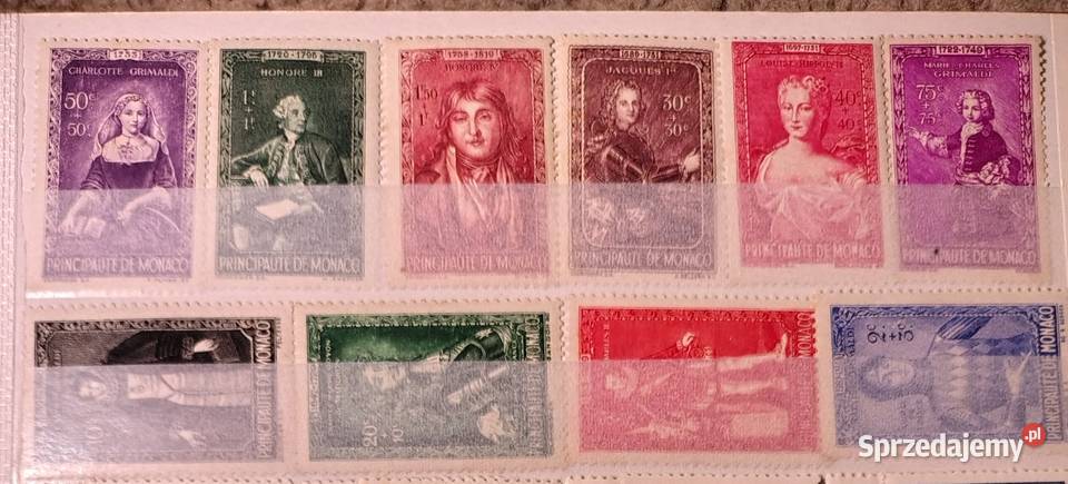 1942 MONACO dawni władcy KOLEKCJONERSKIE CZYSTE Filatelistyka łódzkie Radomsko