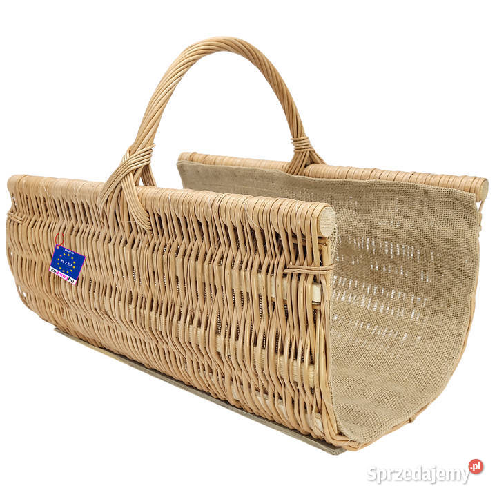 Kosz wiklinowy na drewno z jutą Rynna 50x43x32 podkarpackie Stalowa Wola sprzedam