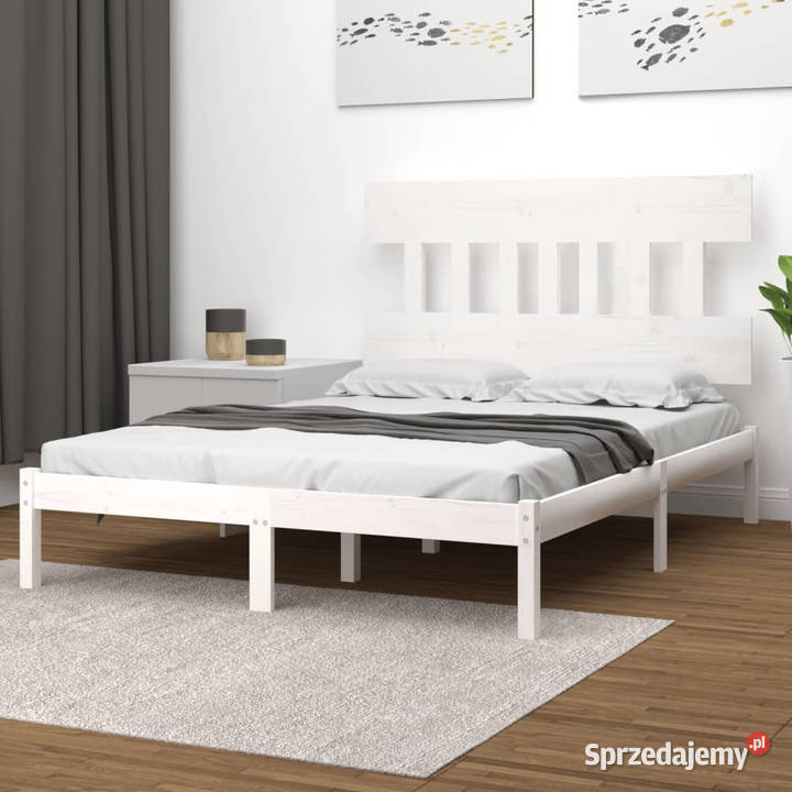 Rama łóżka biała lite drewno 200x200 WM3104759 Warszawa sprzedam