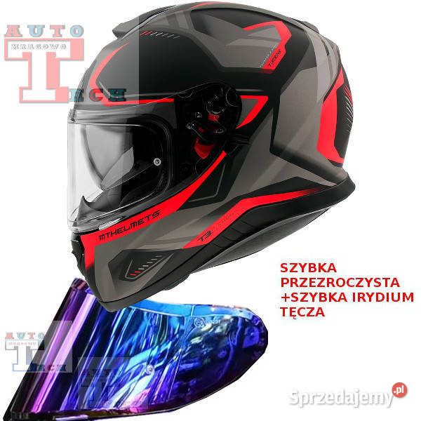 KASK THUNDER 3 SV Mat Turbine Red 2 Szybka Tęcza Mrągowo
