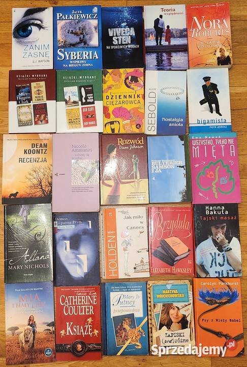 Zestaw 70 książek różnych autorów Warszawa