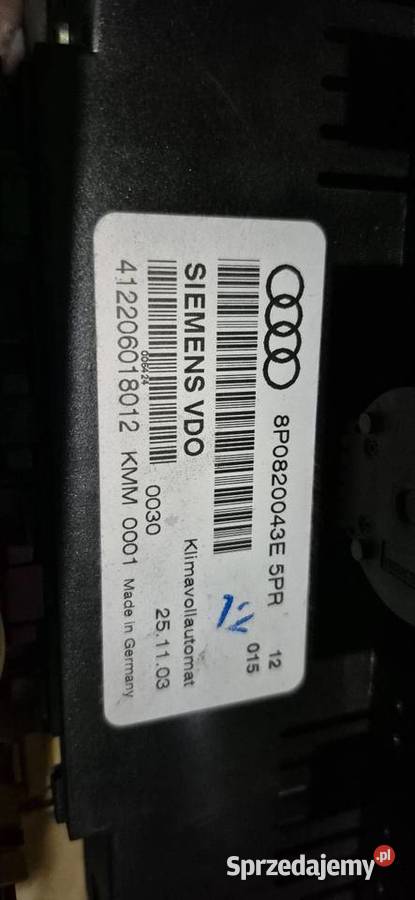 Panel nawiewu climatronic Audi A3 8P pomorskie Słupsk