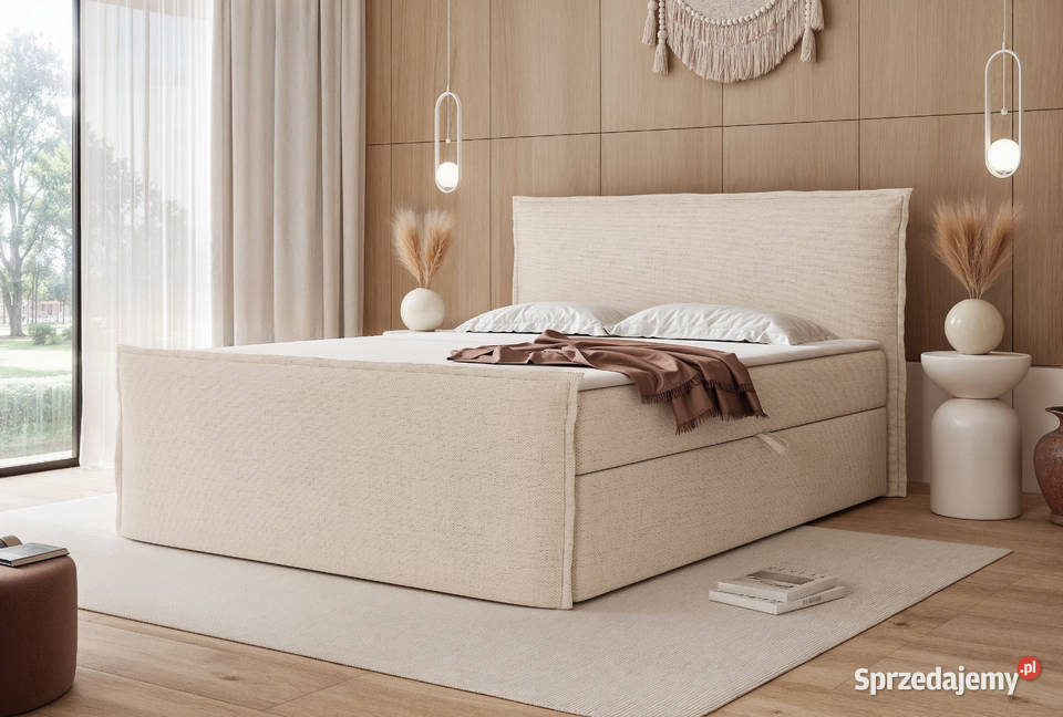 Łóżko kontynentalne z pojemnikiem Cord różne Tarchały Małe