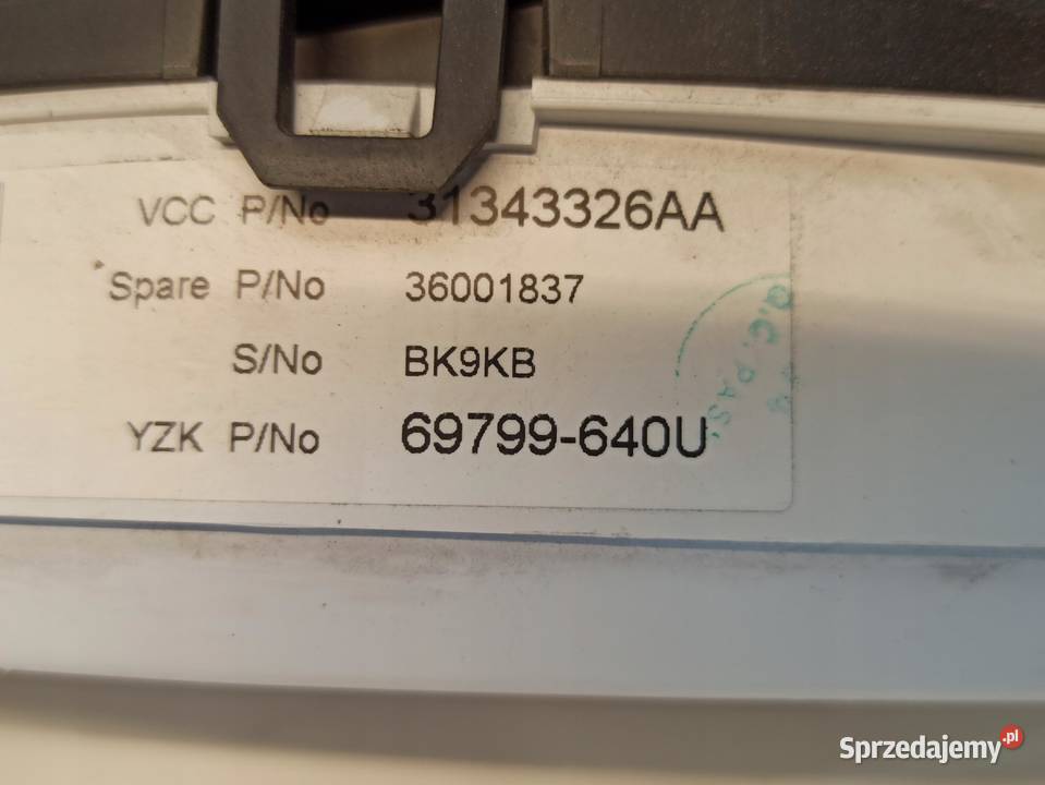 VOLVO S80 ZEGARY LICZNIK MPH 31343326AA RHD sprzedam