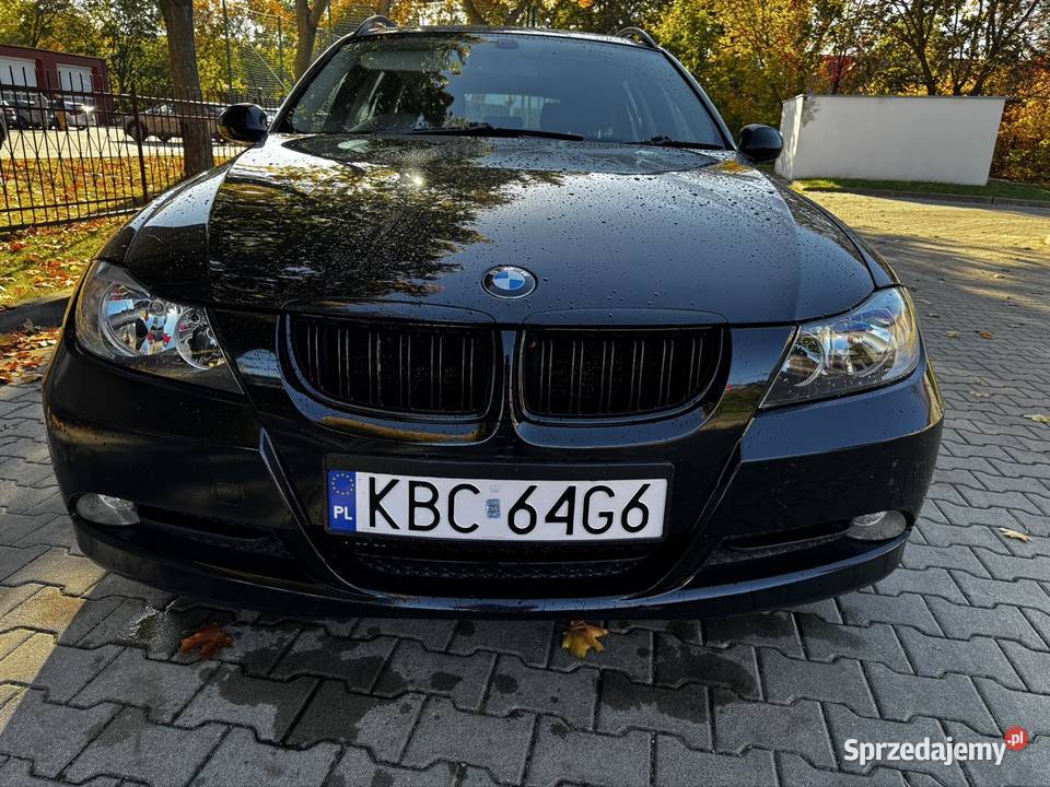 BMW 320 zarejestrowany anglik 2007 r czarny Seria 3 Żyrardów