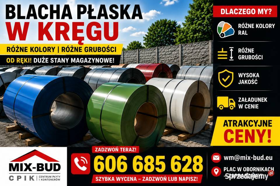 Blacha plaska w kregukolory RALArkuszerówne Płock