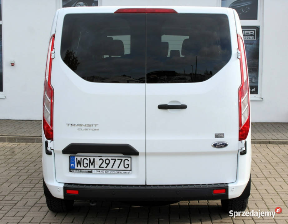 Ford Transit Custom 9osob L2 130 Salon FV23 1WŁ wielofunkcyjna kierownica Transit  Custom mazowieckie Sokołów