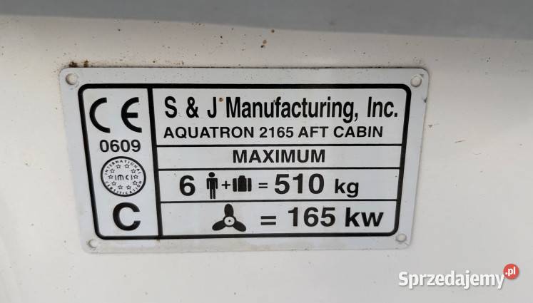 Łódź kabinowa motorowa AQUATRON 2165 AFT jacht kujawsko-pomorskie Samociążek