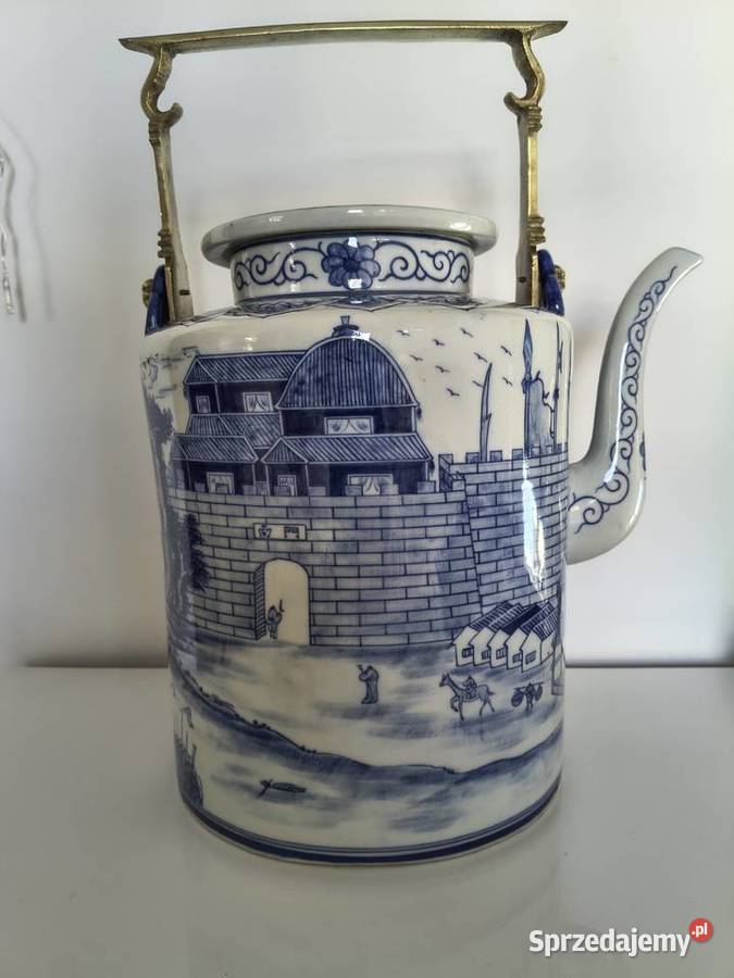Dzban dekoracyjny porcelit wypalany szkliwiony zachodniopomorskie Szczecin