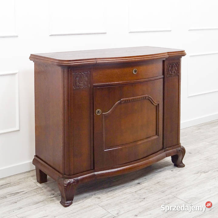 Antyk drewniana KOMODA na nóżkach Chippendale 103cm Kalisz