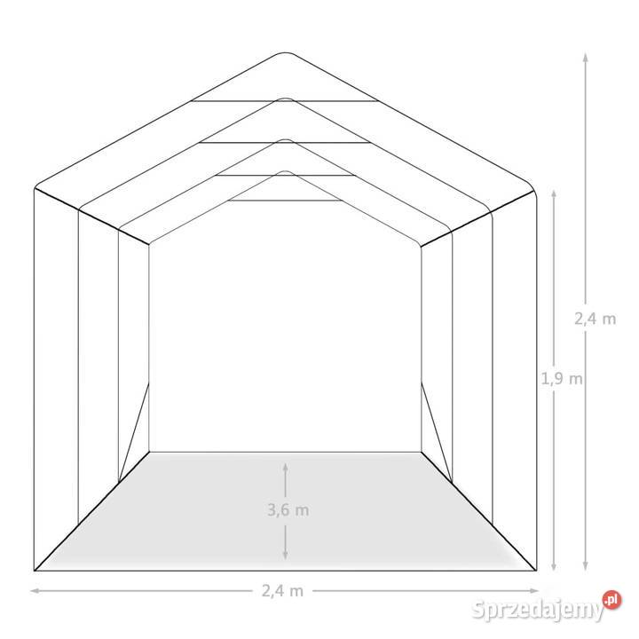 Namiot garażowy z PVC 24 x 36 m zielony mazowieckie Warszawa