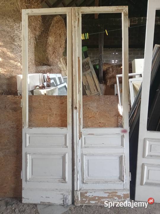 Drzwi balkonowe kamienicy dwuskrzydłowe Czernikówko