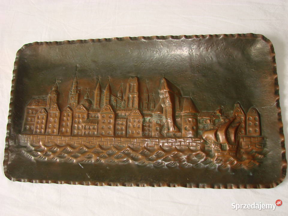 Gdańsk miedziany obraz relief Pozostałe Pruszcz Gdański sprzedam