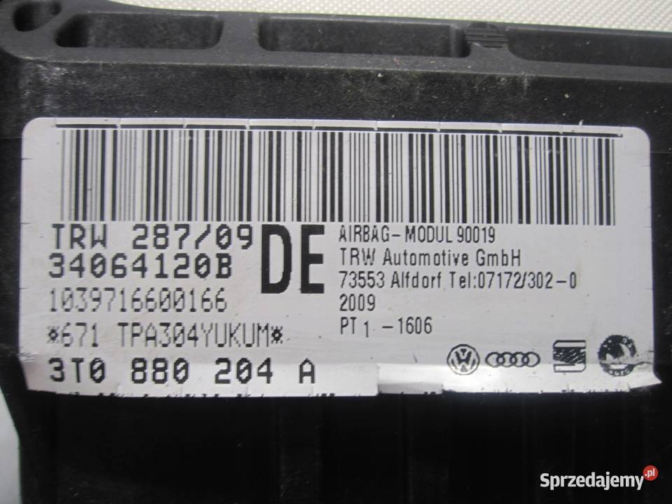 SKODA SUPERB II 10r AIRBAG poduszka pasażera Kielce