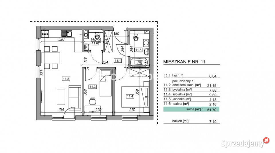 Ogłoszenie mieszkanie 4545m2 3 pokoje Myślenice
