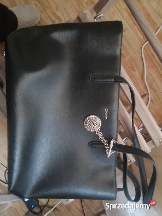 Torebka nowa skóra czarna DKNY