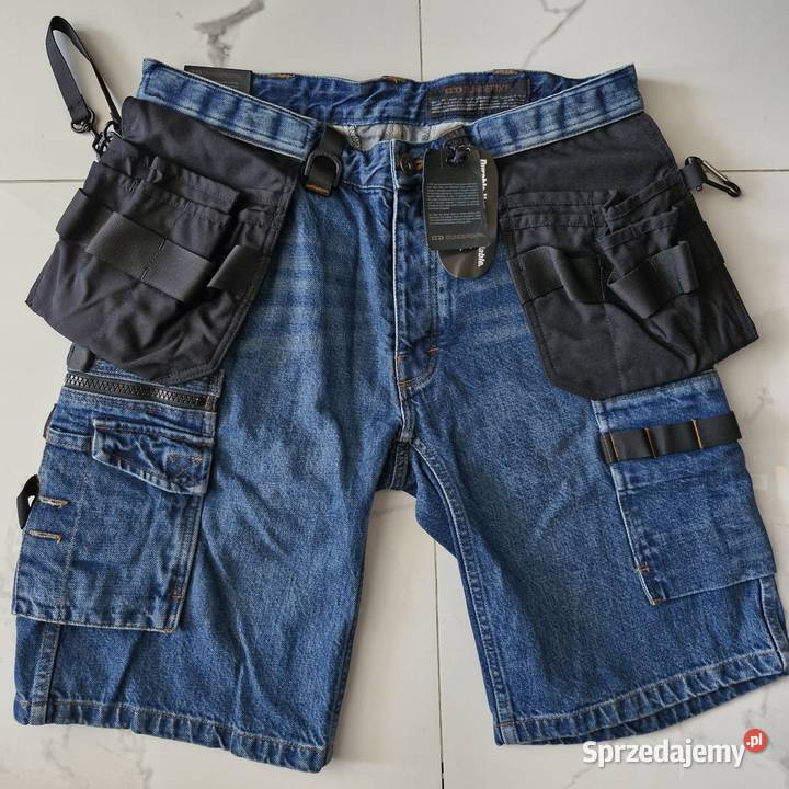 Krótkie spodenki robocze jeans rozmiar C56 niebieski Łódź