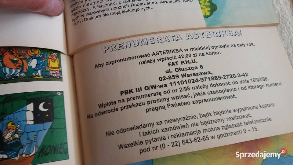 Asterix oryginalne Komiksy lata 90te Kubuś miękka Płońsk