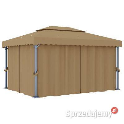 vidaXL Altana ogrodowa z zasłonami 4 x 3 m kolor Altany i wiaty Warszawa sprzedam