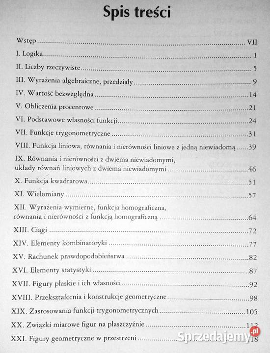 Zbiór zadań z matematyki liceum Teresa lubelskie