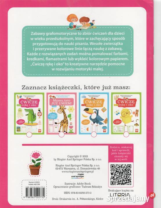ĆWICZĘ rękę i oko 35 lat zadania grafomotoryczne Warszawa